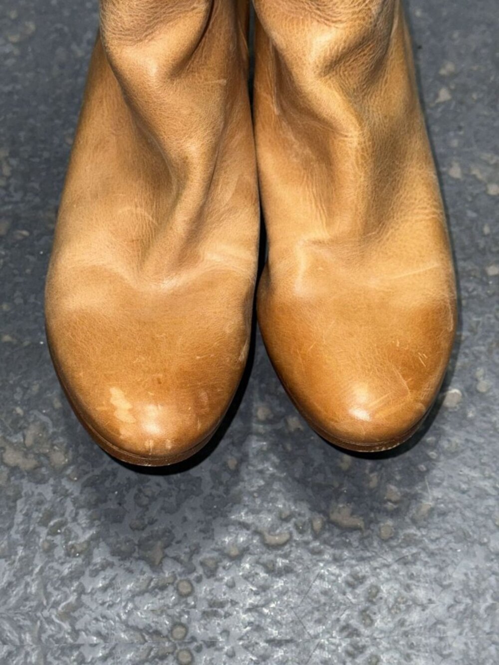 MAISON MARGIELA TAN LEATHER BOOTS KNEE HIGH - Picture 5 of 10